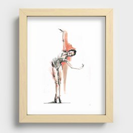 Original Ballet Dance Drawing Recessed Framed Print