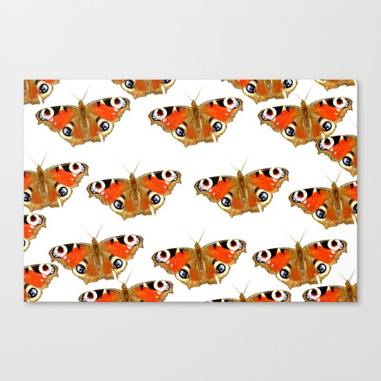 Beautiful Peacock Butterflies Canvas Print