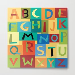 Papercut Alphabet Metal Print | Alphabetposter, Graphicdesign, Colorfulletters, Colorfultype, Abcart, Abcs, Kidsart, Colorfulabcs, Kidsroomart, Barbarapixton 