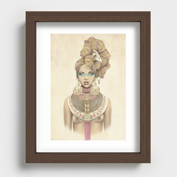 K of Clubs Recessed Framed Print
