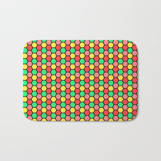 Happy Honeycombs Bath Mat