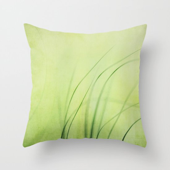 Swaying Grasses (with texture) Throw Pillow