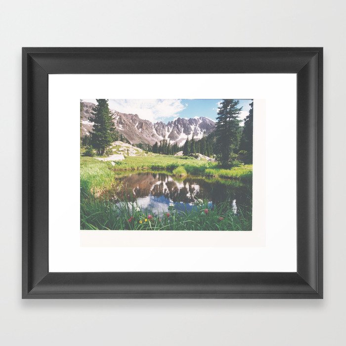 Reflections in a tarn - Gore Range, Colorado Framed Art Print by ...