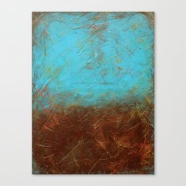 Turquoise and brown  Canvas Print
