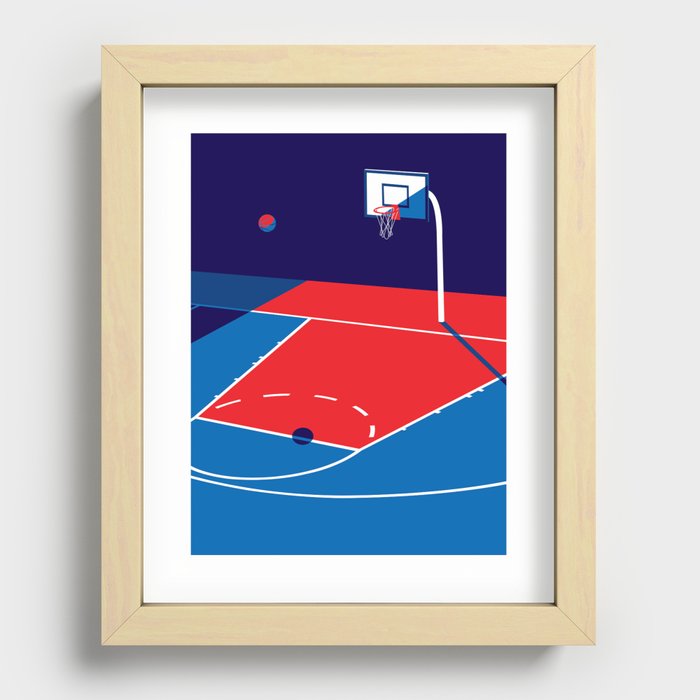 Basketball Recessed Framed Print