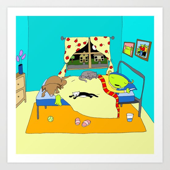 Sleepy Times Art Print