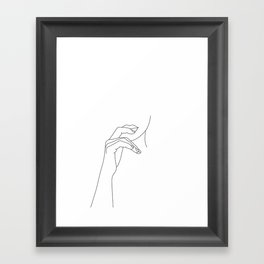 Hands line drawing illustration - Grace Framed Art Print
