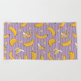 Bananas Pattern Beach Towel