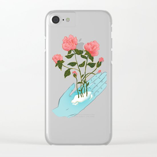 Roses n' Hand Clear iPhone Case