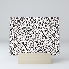 Animal Print - Leopard Black and White Mini Art Print