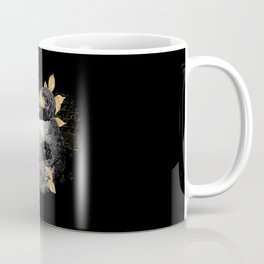 Golden floral skull dark art of the death Coffee Mug