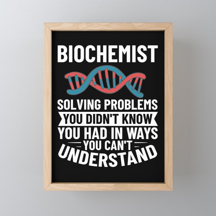Biochemistry Molecular Biology Biochemist Study Framed Mini Art Print