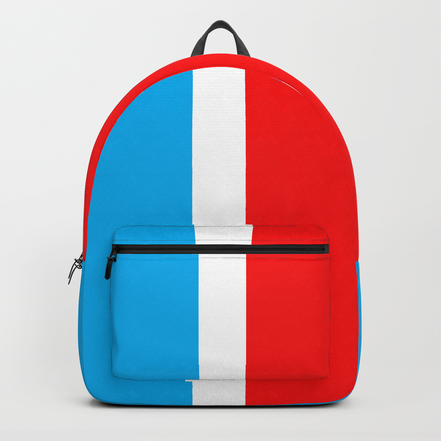 red blue backpack