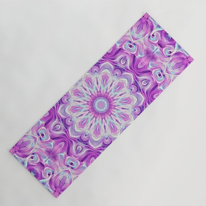 Flower Of Life Mandala Lavender Dream Yoga Mat By Patternsoflife
