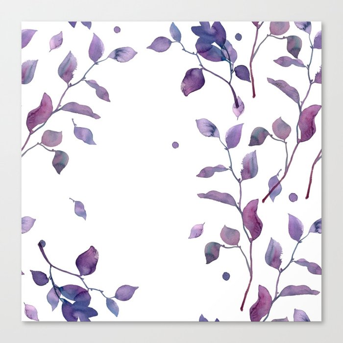 Violet Rosestems Canvas Print