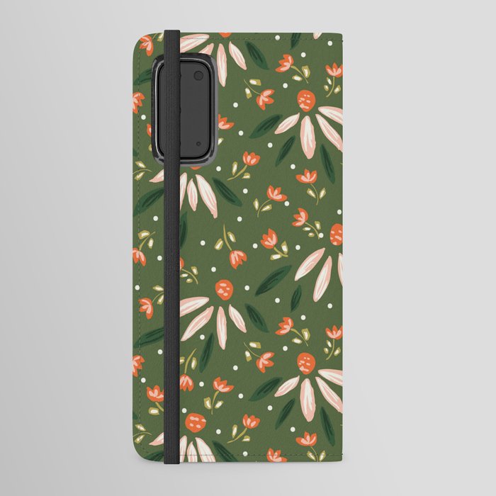 Christmas snowy floral dream Android Wallet Case