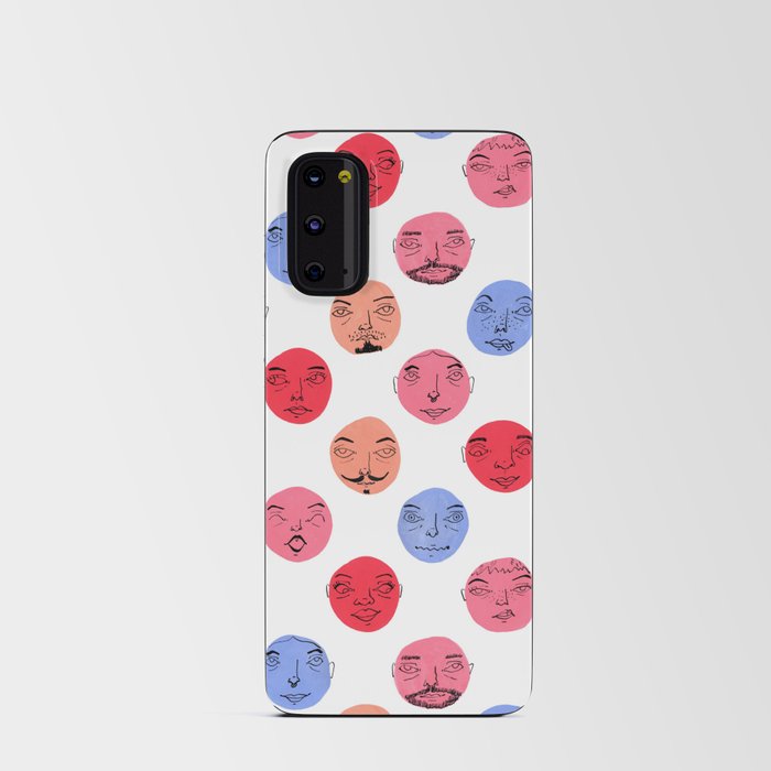 Many Faces Pattern Android Card Case