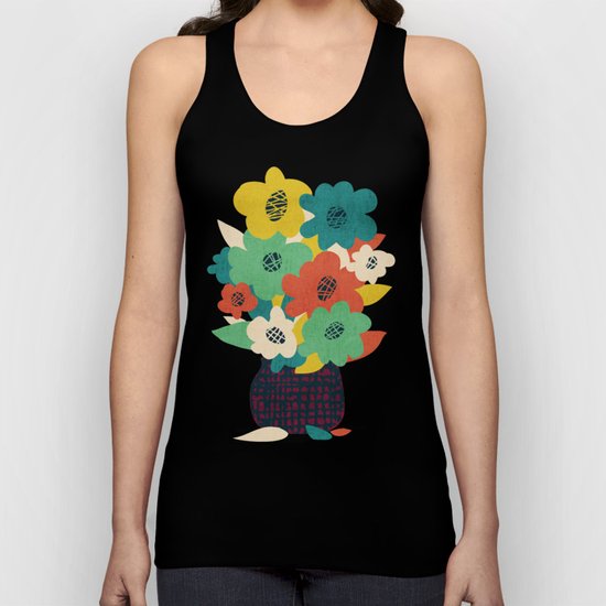 Paper Flowers Unisex Tank Top