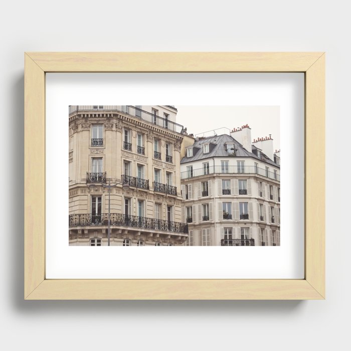 Paris classic facades Recessed Framed Print