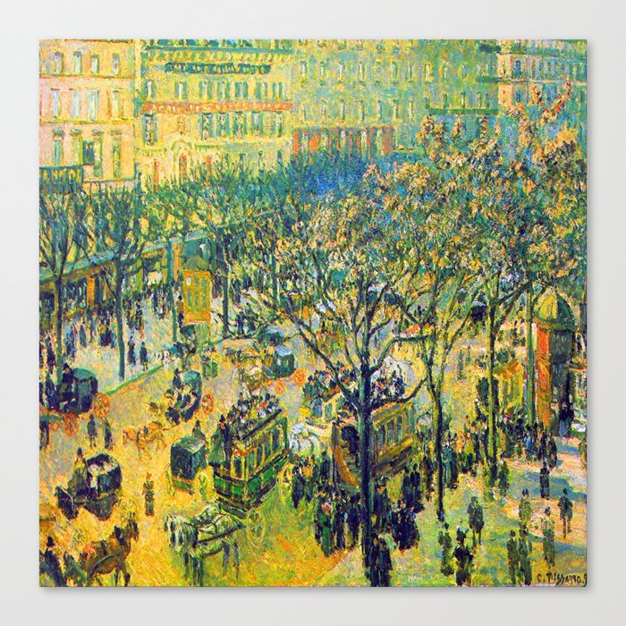 Camille Pissarro Boulevard des Italiens Canvas Print by jjbzz
