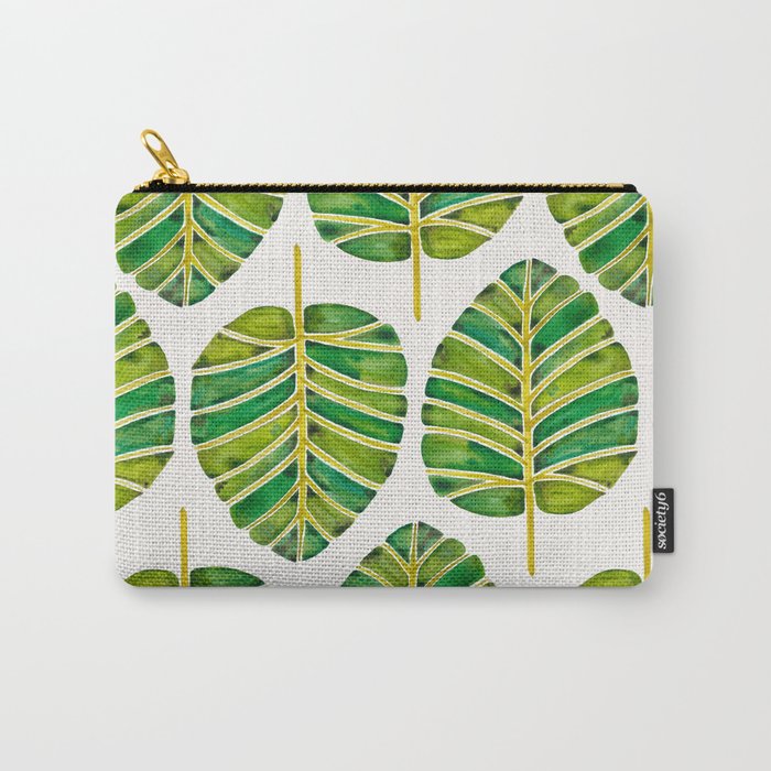 Elephant Ear Alocasia – Green Palette Carry-All Pouch