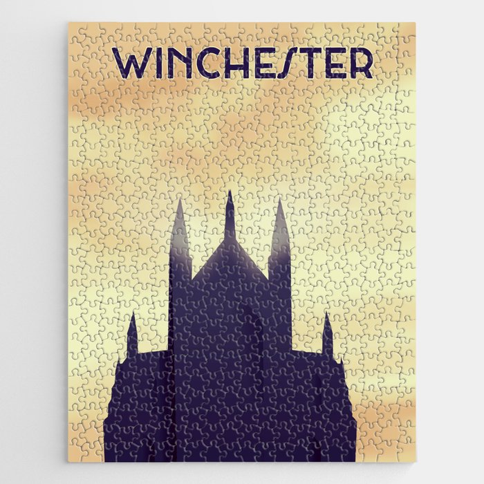 Winchester Cathedral travel poster Jigsaw Puzzle