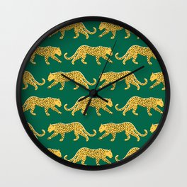 The New Animal Print - Emerald Wall Clock