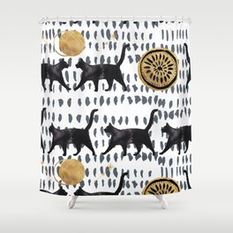 cosmic cats Shower Curtain