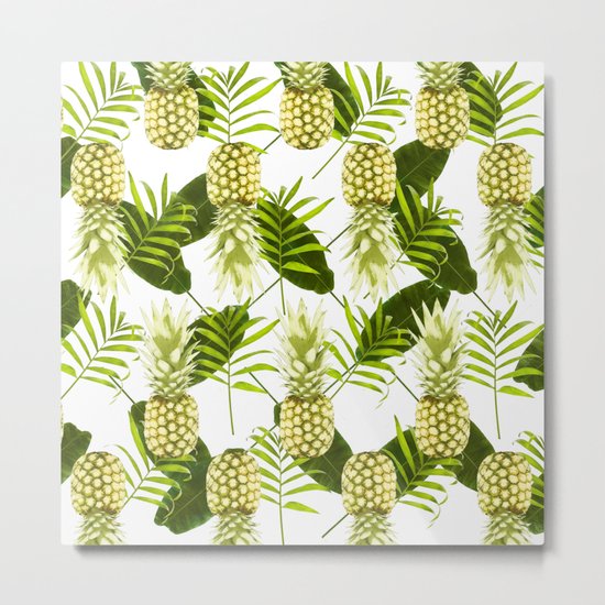 Tropical Pineapple Metal Print