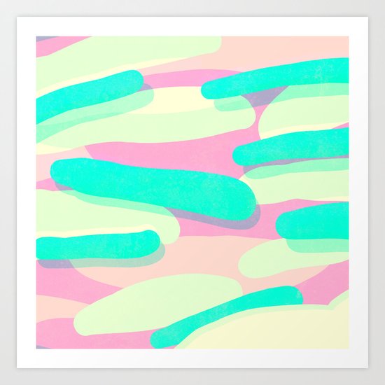 jelly / pink & aquamarine Art Print