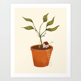 Home is where the plants are Art Print