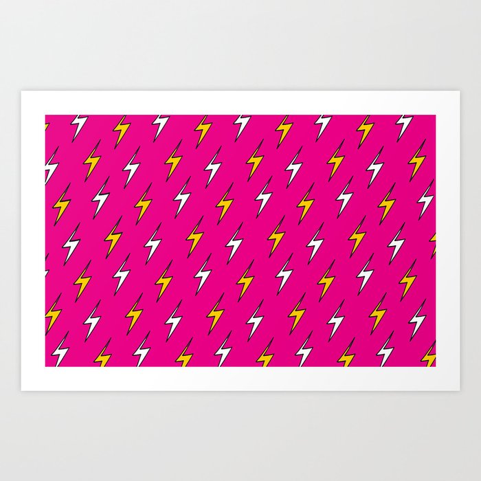 Lightning Bolts Art Print by The Wellington Boot | Society6