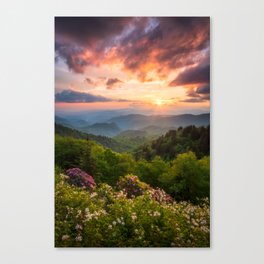 Great Smoky Mountains Scenic Landscape Photography Blue Ridge Parkway North Carolina Canvas Print