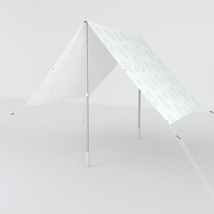 Seafoam Gems Pattern Sun Shade