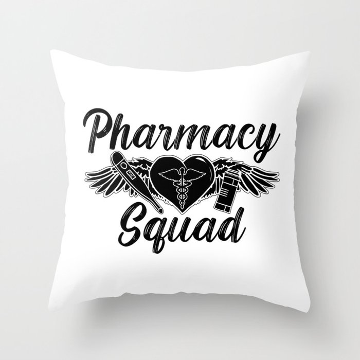 Pharmacist Technician Medicine Tech Pharmacy Squad Throw Pillow