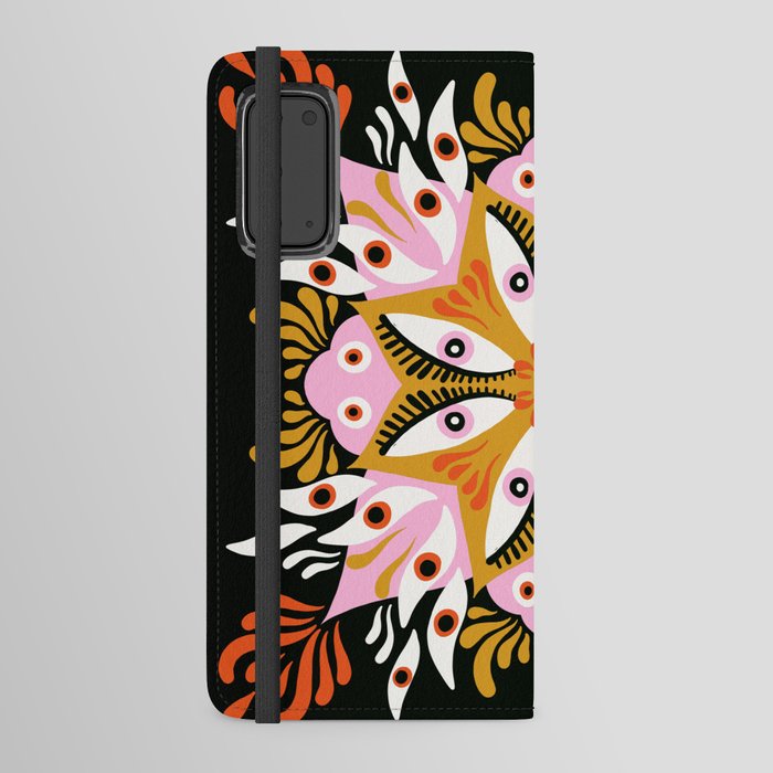 Trippy Mandala – Charcoal Android Wallet Case