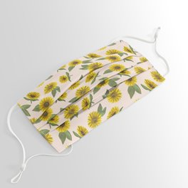 Sunflower Watercolor Pattern Face Mask