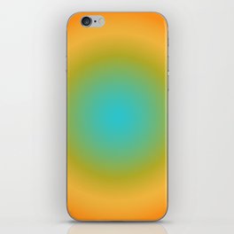 Hypnotic - Green Orange Colourful Abstract Art Design Pattern iPhone Skin