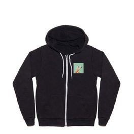 These Boots - Glitter Teal Green Zip Hoodie