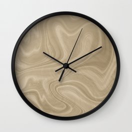 Tan Swirl Marble Wall Clock