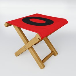 letter O (Black & Red) Folding Stool
