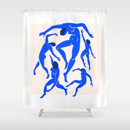 The Dance 3 | Henri Matisse - La Danse | Ultramarine Blue Edition Shower Curtain