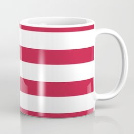 Strawberry Red Stripes on White Coffee Mug