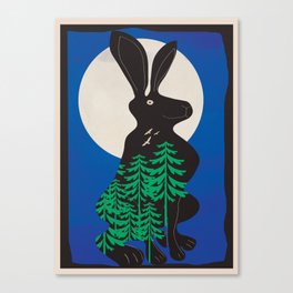 Black Rabbit 2 Canvas Print