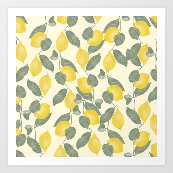 Citrus Pattern Art Print