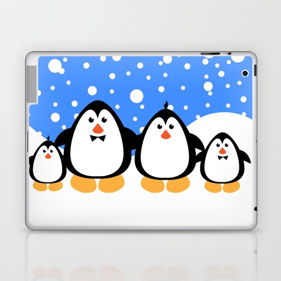penguin family v3 Laptop & iPad Skin