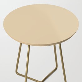 Light Tan Brown Solid Color Pairs PPG Hearth PPG1093-3 - All One Single Shade Hue Colour Side Table