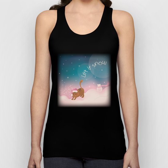 Christmas Kitty Unisex Tank Top