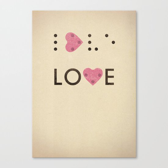 Love is blind Canvas Print