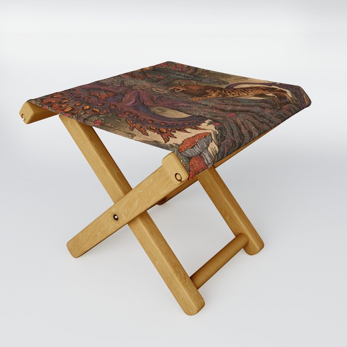 Beware The Jabberwocky Folding Stool